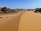 Sahara desert dunes and hills