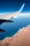 Sahara desert and Mediterranean Sea seen from the plane - Egypt Africa