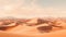 Sahara Desert: Serene And Calming 3d Image With Sand Dunes And Clouds