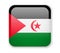 Saharan Arab Democratic Republic flag bright square icon on a white background