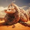 Saharan horned viper Cerastes cerastes  Made With Generative AI illustration