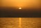 Saharan sand in the atmosphere above the Adriatic Sea at sundown