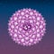 sahasrara chakra icon symbol purple esoteric yoga indian buddhism hinduism blue and purple sky star vector