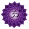 Sahasrara chakra. Seventh, crown chakra symbol