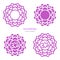 Sahasrara, crown chakra symbol. Colorful mandala. Vector illustration