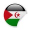 Sahrawi Arab Democratic Republic Flag Vector Round Corner Paper Icon