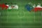Sahrawi Arab Democratic Republic vs Czech Republic Soccer Match, national colors, national flags, soccer field, football game,