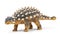 Saichania dinosaur toy isolated on white background with clipping path.