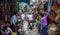 Saigon, Vietnam - June 2017: people shopping in crowded asian market, Saigon, Vietnam.