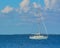 A Sail Boat on the Black Water Sound in the Florida Keys at Key Largo, Monroe County, Florida