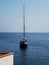 Sail boat in Chianalea at Scilla, Italy