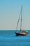 A sail boat on the Gulf of Mexico heading toward Johns Pass in Florida.