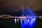 Sail Boat Holiday Lights, decorated city for the Christmas holidays, Volos, Greece
