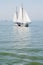 Sail boat on lake, Holland