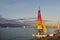 Sail boat at Spanish bank beach in Vancouver