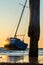 sail boat at sunset
