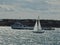 Sail boating off the coast of Cape Cod