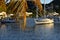 Sail boats anchored in the bay in St Georges cruise port