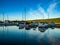 Sail boats docked int he Marina, Gore Bay, ON, Canada