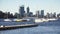 Sail boats mooring against Perth Financial District Skyline 03