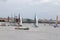 Sail boats on Neva river