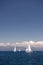 Sail boats sailing in the Mediterranean sea