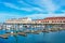 Sail boats and yachts docked at Gashouse Cove Marina at Fort Mason Center for Arts and Culture