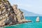 Sail rock at the cape Limen Burun. Gaspra, Big Yalta district