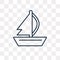 Sail vector icon isolated on transparent background, linear Sail