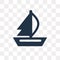 Sail vector icon isolated on transparent background, Sail trans