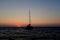 Sailboat in the Aegean Sea at Sunset