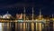 Sailboat against night Stockholm, Sweden