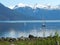 Sailboat at anchor on a sunny day