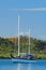 A sailboat at bay, Boqueron