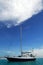 Sailboat and blue sky