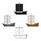 Sailboat. The boat sails from the wind. Water transport for skating.Transport single icon in cartoon,black style vector