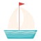 sailboat cartoon icon