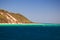 Sailboat on coast of Moreton Island Australia