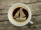 Sailboat in the coffee cup