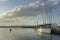 Sailboat and dinghy, Virgin Gorda Yacht Harbour, Spanish Town, Virgin Gorda, BVI