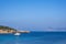 Sailboat docked at Cala Bassa, Ibiza, Balearic Islands