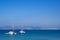 Sailboat docked at Cala Bassa, Ibiza, Balearic Islands