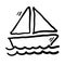 Sailboat Doodle Vector