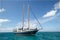 Sailboat with double masts in Grand Caymen