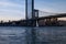 Sailboat on the East River in New York City