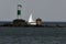 Sailboat Entering Chicago Harbor Breakwater