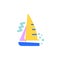 Sailboat flat icon