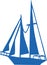 Sailboat with four sails