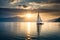 A sailboat gliding gracefully across a sparkling, sunlit lake.--ar 32 --v 5 upbeta - Upscaling by @Muqeet khan 2