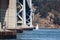 Sailboat and Golden Gate Bridge bridge footings